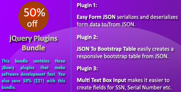 JQuery Plugins Bundle - Save 50% [Download] - JQuery Script