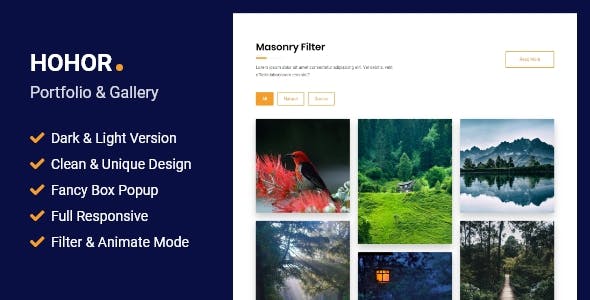 Hohor - Portfolio & Gallery [Download] - jQuery Script